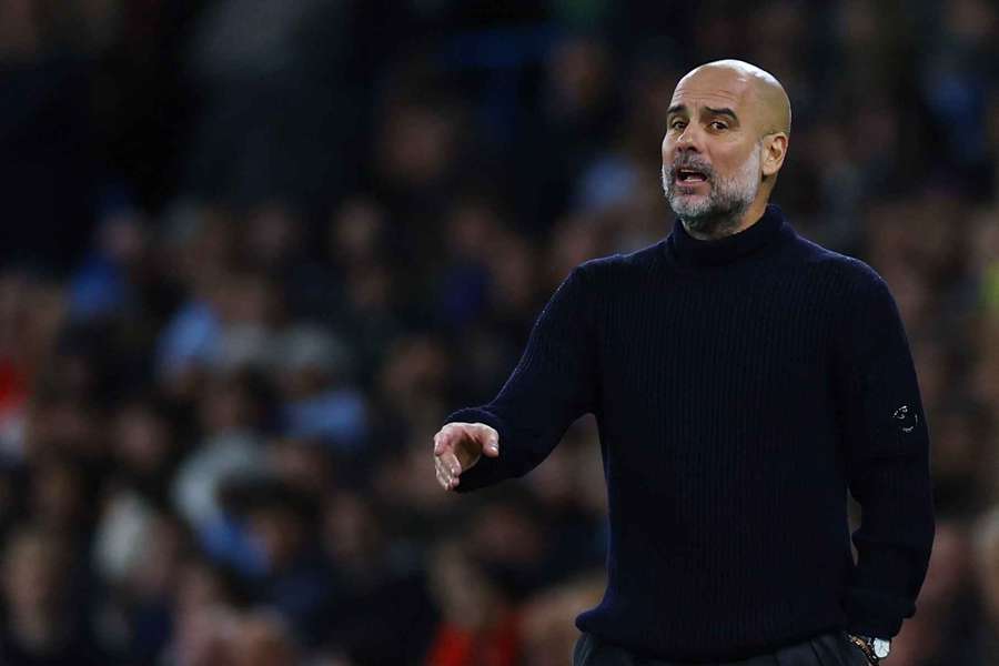 Pep Guardiola během zápasu s Tottenhamem.