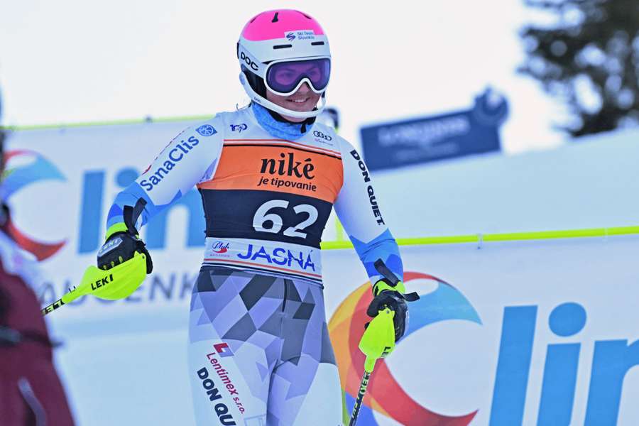 Ella Hrbáňová prvé kolo slalomu v Jasnej nedokončila.