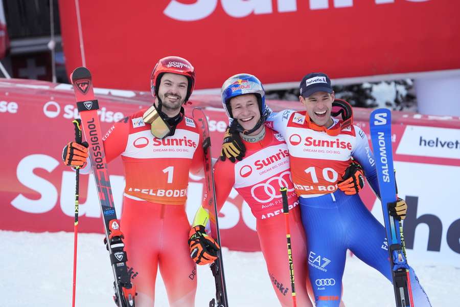 Trio najlepších z Adelbodenu.