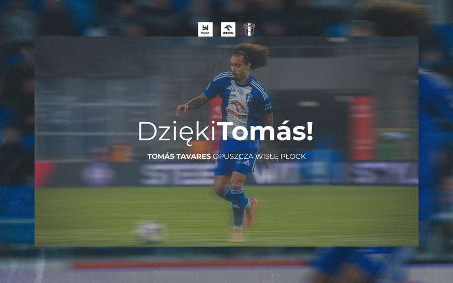 Tomas Tavares odchodzi z Wisły Płock Tomas Tavares odchodzi z Wisły Płock