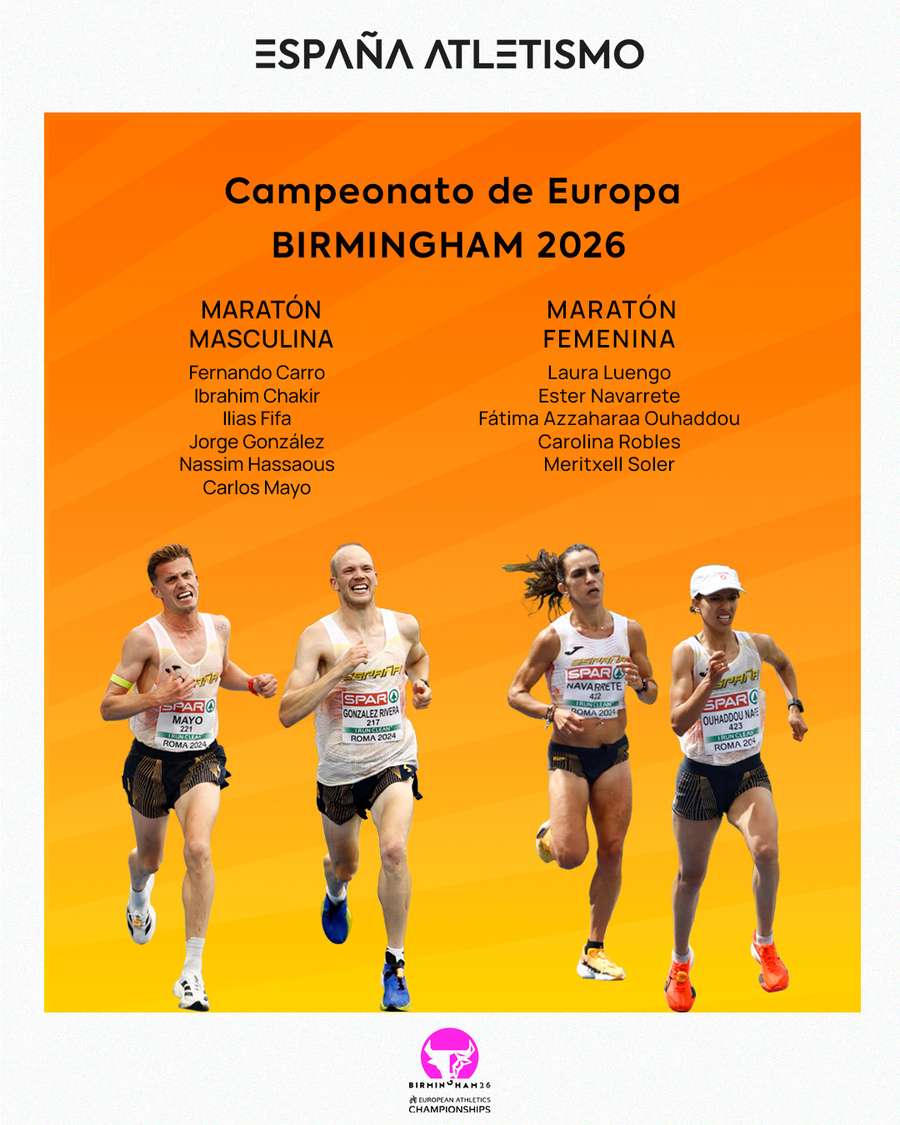 Preselección de maratonianos para el Europeo de atletismo 2026