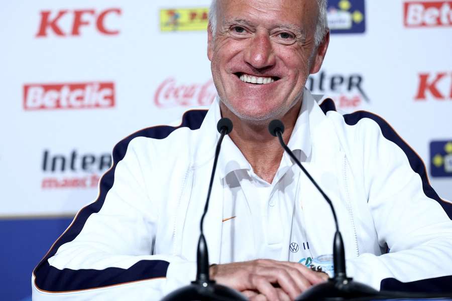 Didier Deschamps bei der Pressekonferenz.