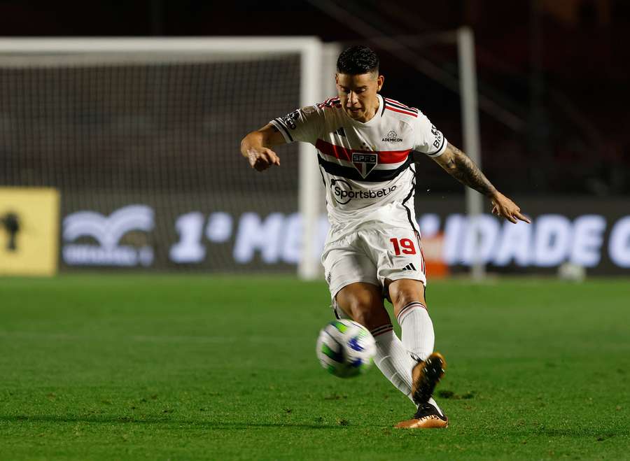 James Rodríguez fez o seu primeiro golo com a camisa do São Paulo