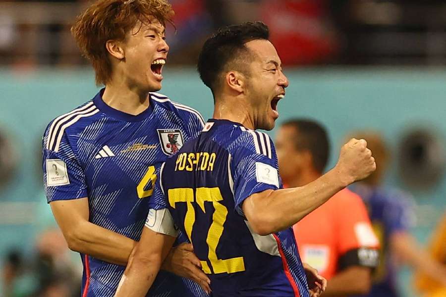 The Japanese were all smiles after their shock win over Germany