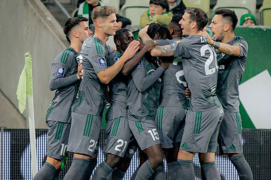 A festa dos jogadores do Radomiak Radom