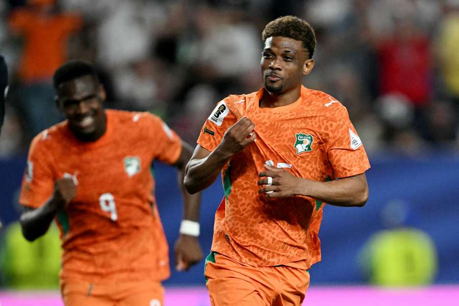 Amad Diallo célèbre son but lors du match de Coupe du monde 2026 entre la Côte d’Ivoire et l’Équateur, à Philadelphie. Amad Diallo célèbre son but lors du match de Coupe du monde 2026 entre la Côte d’Ivoire et l’Équateur, à Philadelphie.