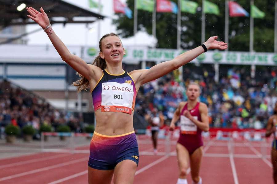 Femke Bol tijdens de wedstrijden van vorig jaar