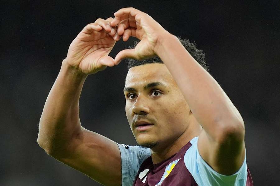 Aston Villa's Ollie Watkins celebrates scoring their side's second goal 