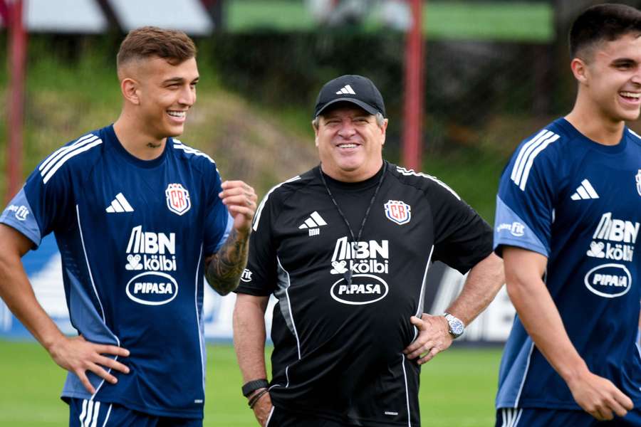 Herrera, en un entrenamiento de Costa Rica