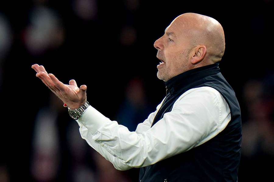 Brian Riemer shows his frustration in the World Cup qualifier against the Czech Republic