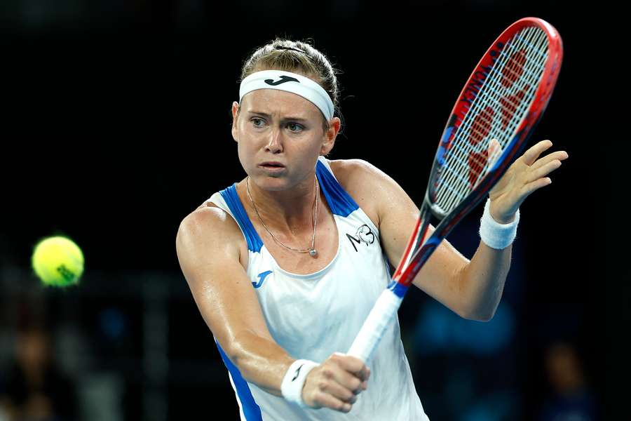 Marie Bouzková absolvuje utkání prvního kola deblové soutěže na Australian Open.