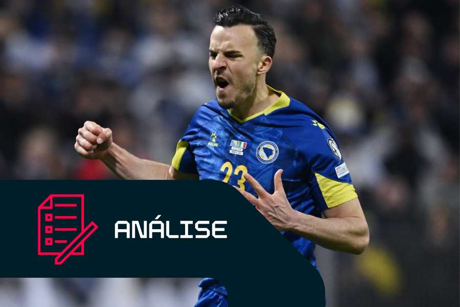 Haris Tabaković lidera ataque bósnio ao lado de Dzeko Haris Tabaković lidera ataque bósnio ao lado de Dzeko