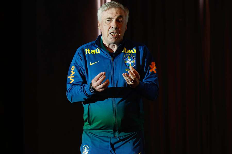 Ancelotti pronuncia il suo primo discorso pre-partita alla guida della Nazionale brasiliana