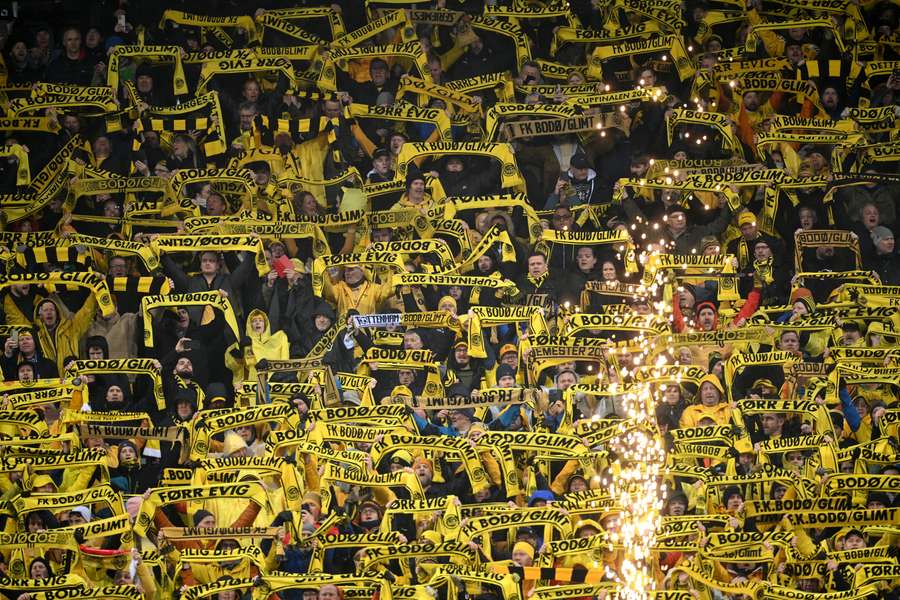 Bodo/Glimt supporters during their Europa League clash against Tottenham