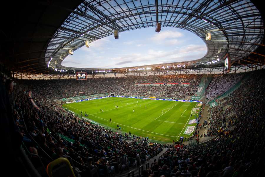 Tarczynski Arena - Estádio de Wrocław - lotação recorde na época 2023/24, quando o Slask esteve a lutar pelo título até ao fim