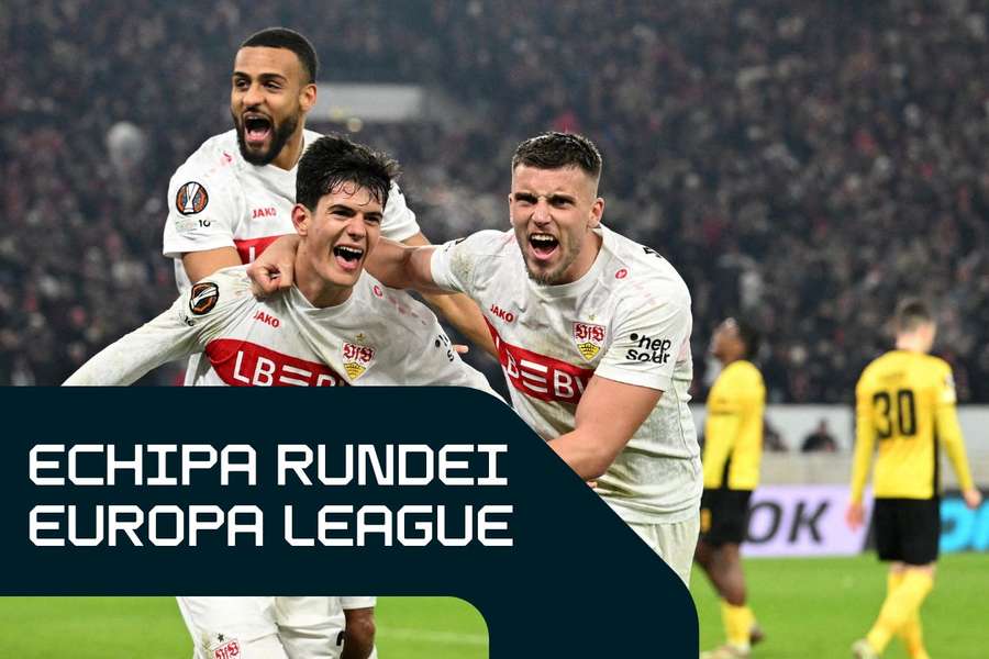 Chema Andrés sărbătorește golul marcat pentru Stuttgart