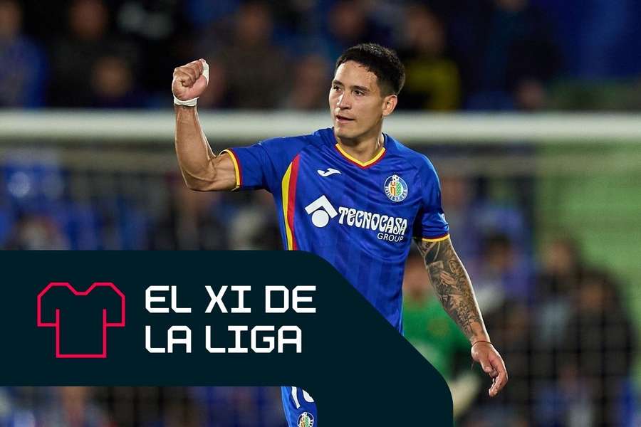 Satriano celebra un gol con el Getafe