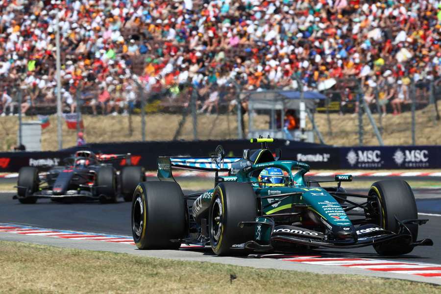 Fernando Alonso, durante el GP de Hungría