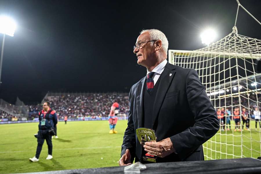 Claudio Ranieri on the touchline