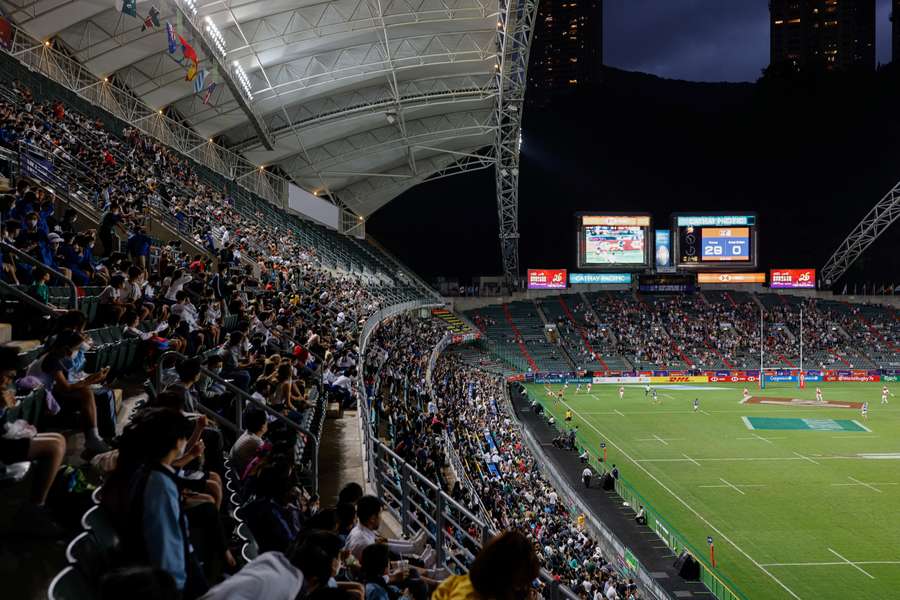 View of the stadium at the Hong Kong Sevens