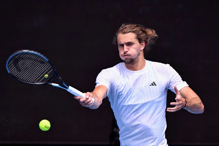 Alexander Zverev beim Training in Melbourne