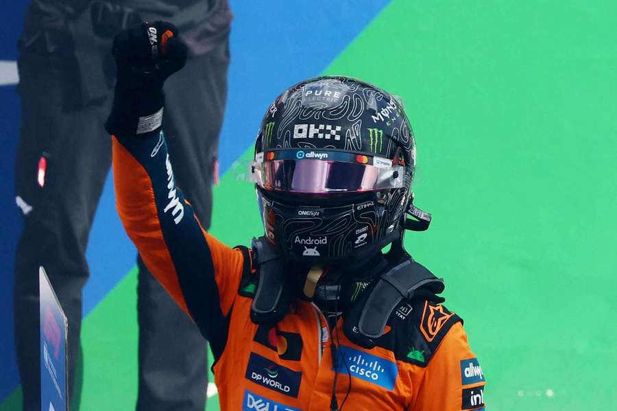 Norris jubelt nach dem F1 Grand Prix in Zandvoort