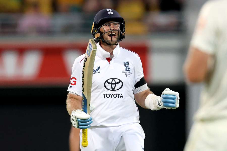 Joe Root celebrates after scoring his first Ashes hundred in Australia Joe Root celebrates after scoring his first Ashes hundred in Australia