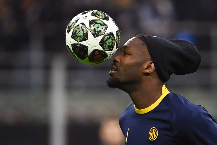 Marcus Thuram, en un calentamiento.