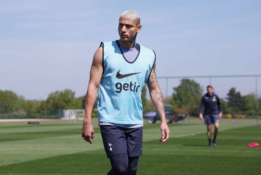 Richarlison in training with Spurs