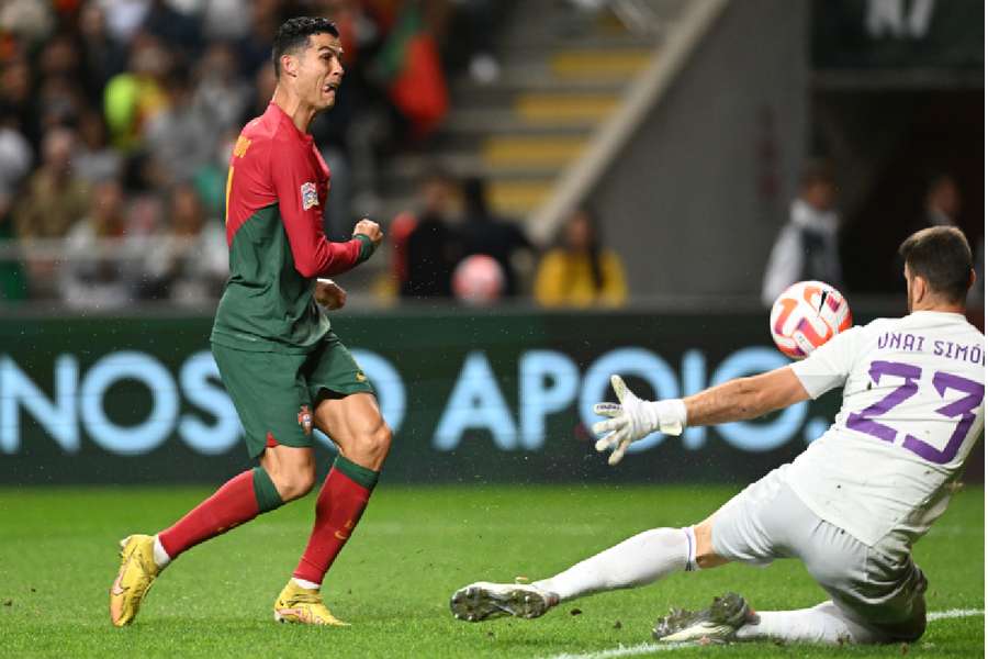 Unai Simón, clave en el triunfo de España frente a Portugal