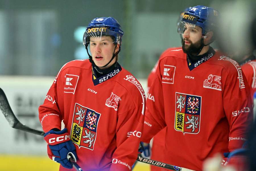 Galvas během tréninku české reprezentace.