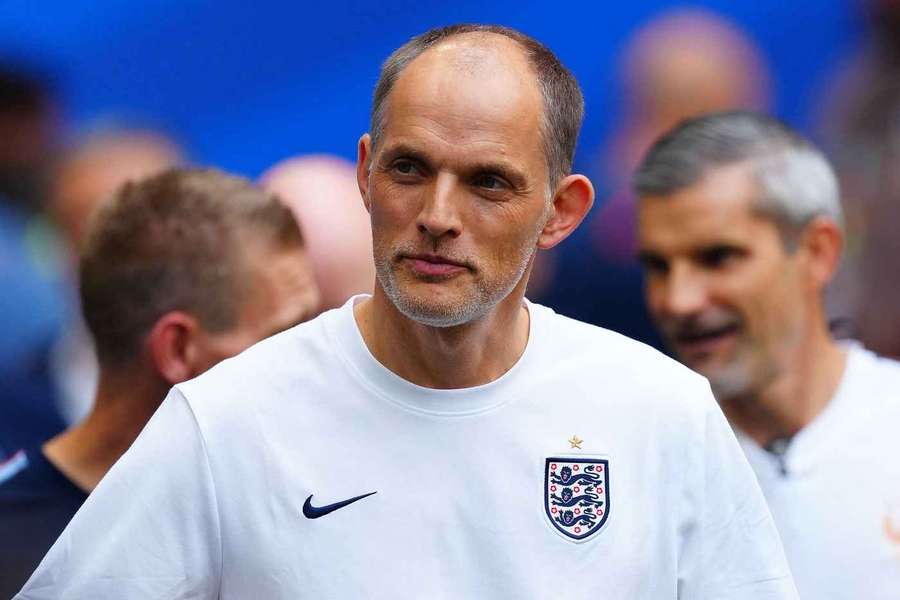England head coach Thomas Tuchel looks on during bronze final against France in 2026 World Cup England head coach Thomas Tuchel looks on during bronze final against France in 2026 World Cup