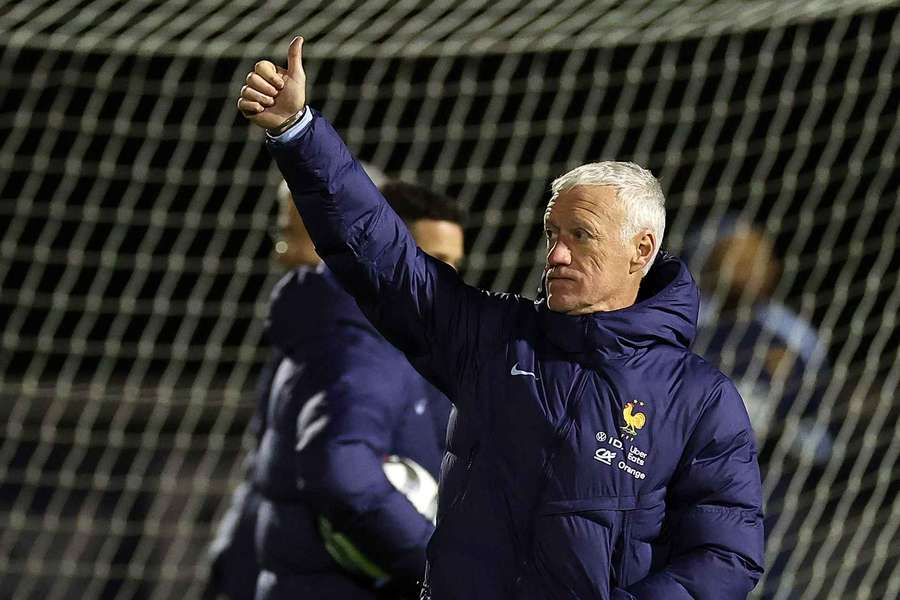 Didier Deschamps à l'entraînement.