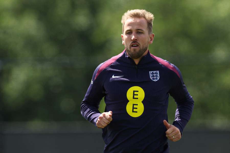 Harry Kane la antrenamentul echipei naționale a Angliei