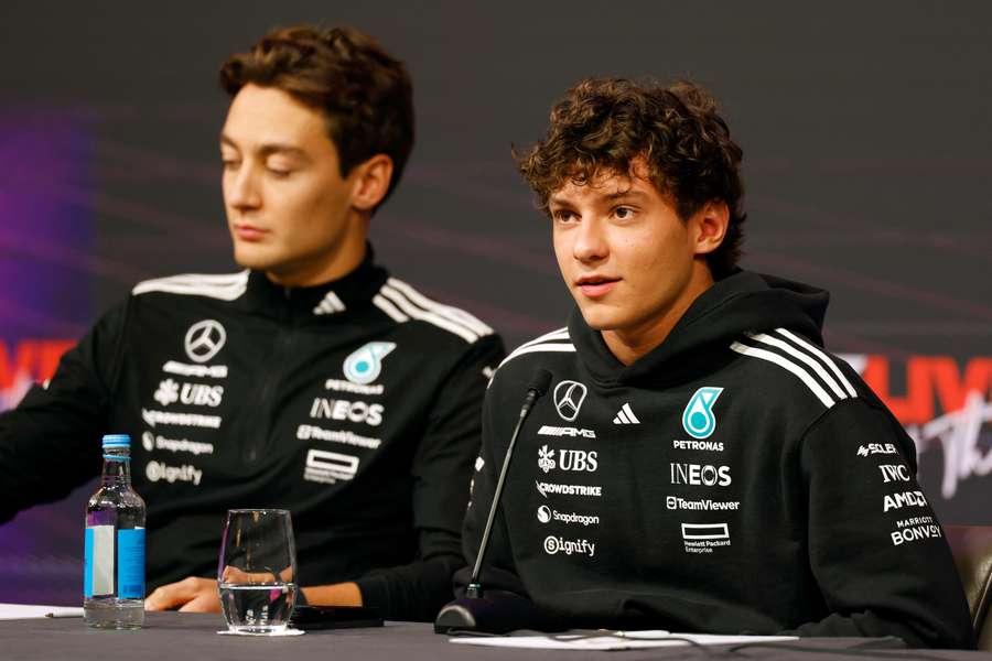 Antonelli, junto a Russell, su nuevo compañero en Mercedes