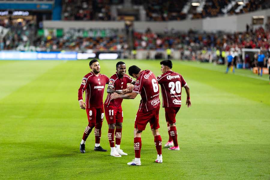 El Toluca celebra un gol