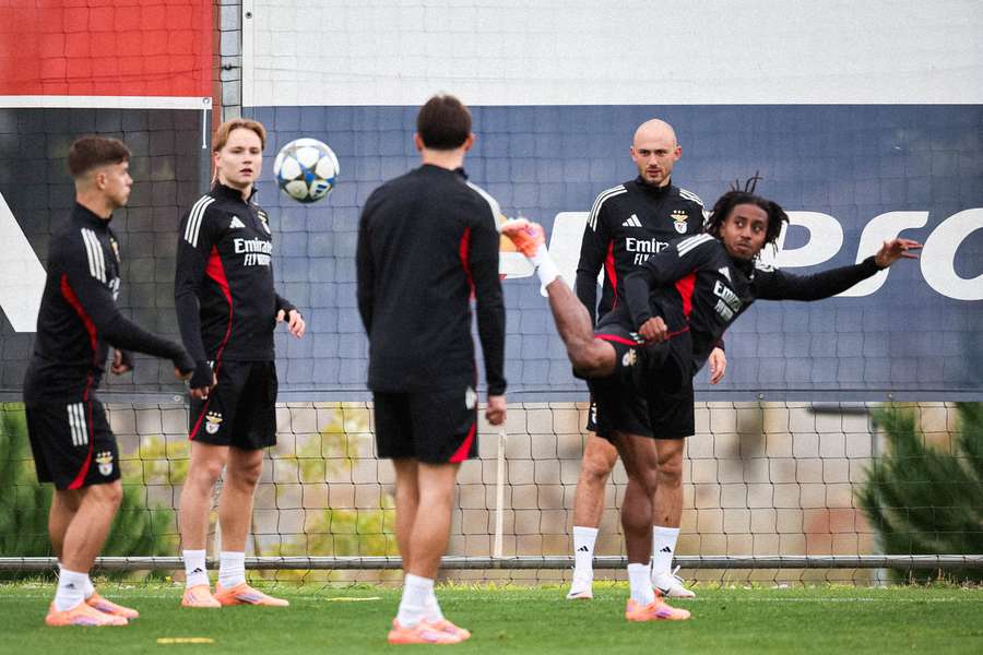 Benfica treinou esta segunda-feira