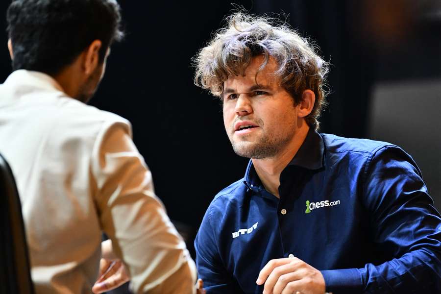 Magnus Carlsen, pictured competing in the Chess India Tournament last month