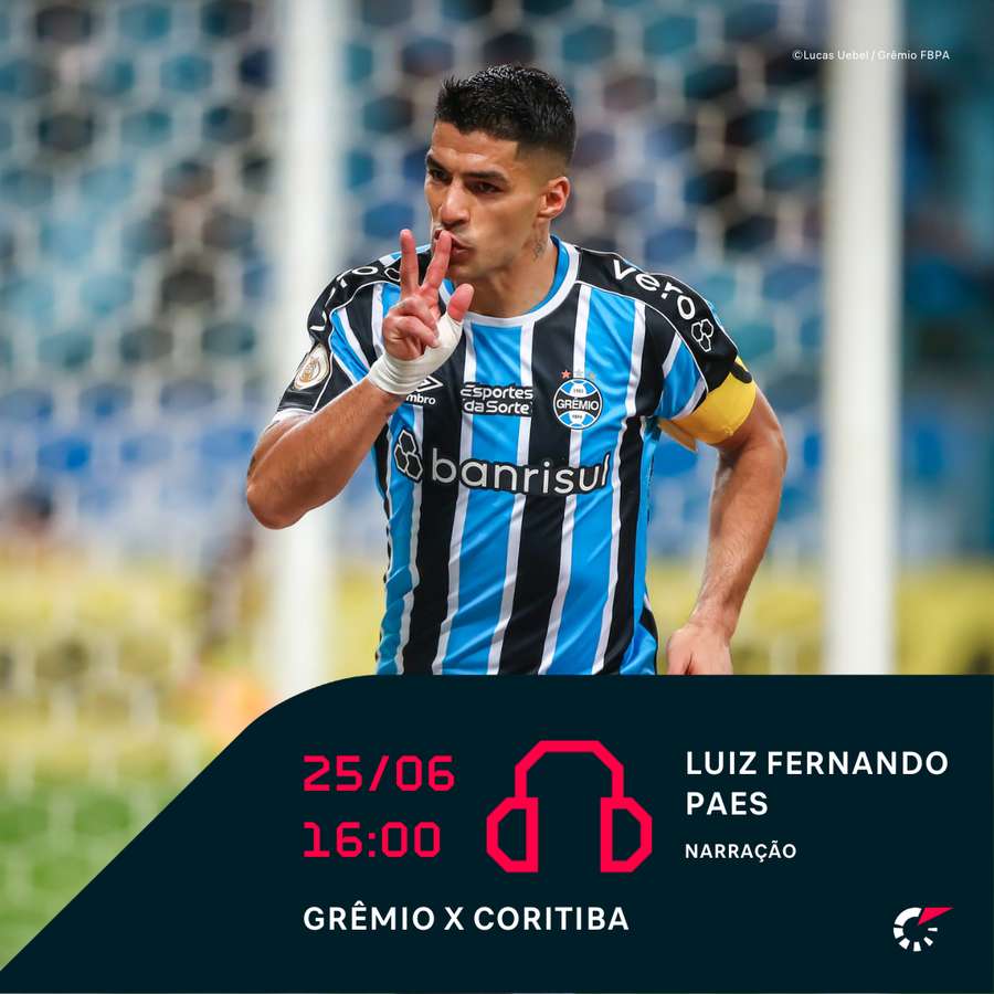 Onde assistir online jogo do Grêmio ao vivo no domingo - 25/06