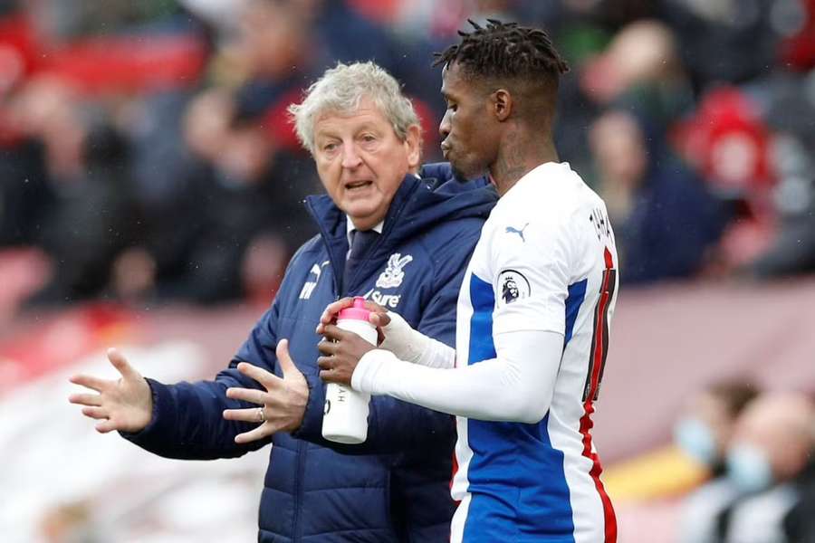 Roy Hodgson (L) was previously in charge of Crystal Palace between 2017-2021