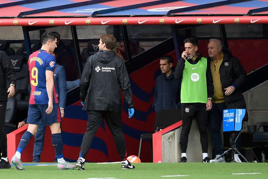 Lewandowski lors de sa sortie.