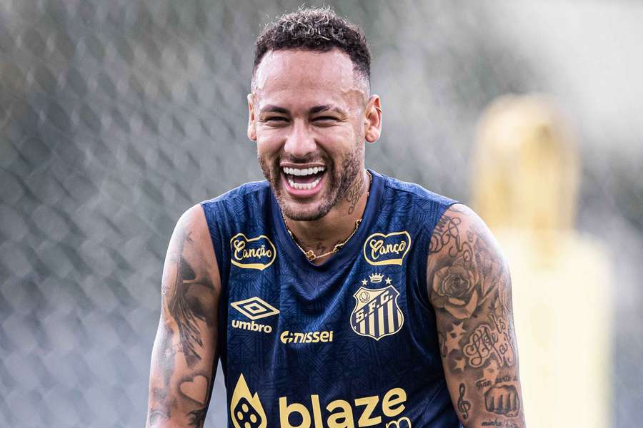 Neymar, en el centro de entrenamiento Rei Pelé del Santos.