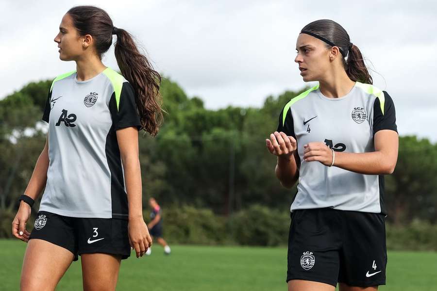 Érica Cancelinha no treino do Sporting