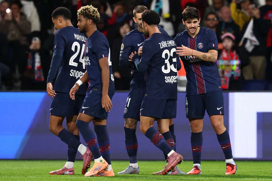 O PSG festeja a vitória