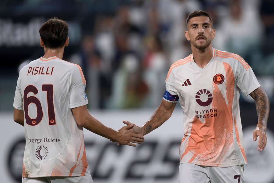 Pellegrini y Pisilli, durante el Juventus-Roma de esta temporada