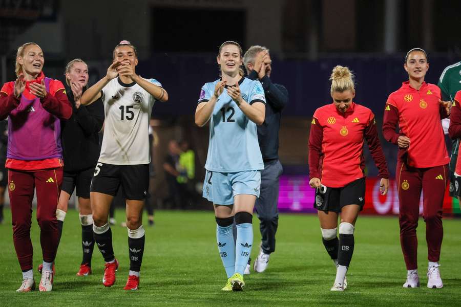 Das DFB-Team nach dem Nations-League-Sieg gegen Österreich.
