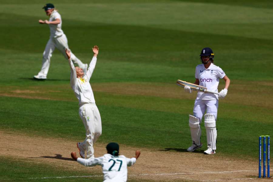 Gardner celebrates against England