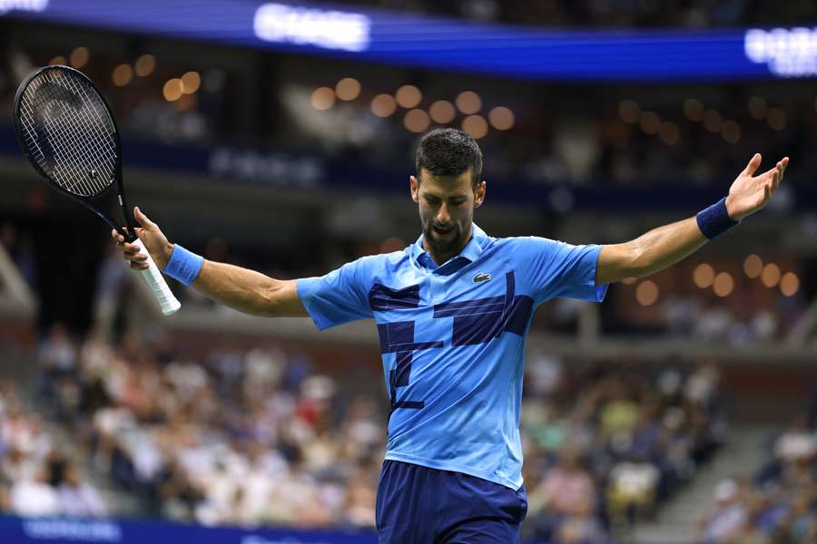 Djokovic cette nuit à l'US Open.