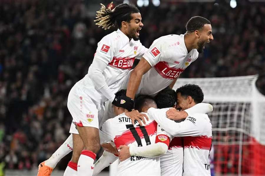 A festa dos jogadores do Estugarda A festa dos jogadores do Estugarda