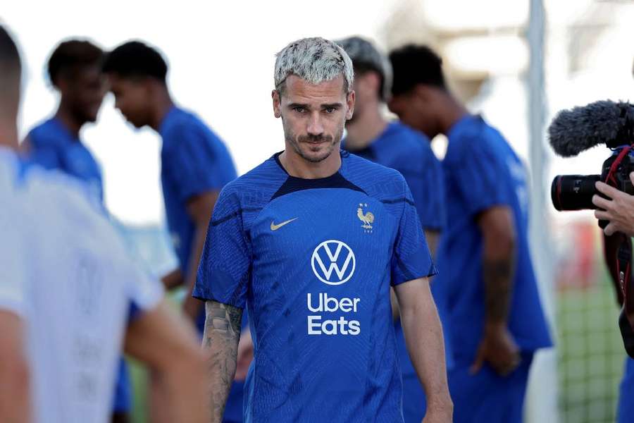 Griezmann em treino esta semana